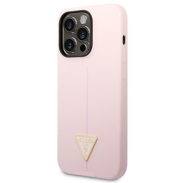 Guess Silicone Line & Triangle Hard Case for iPhone 14 Pro (6.1")