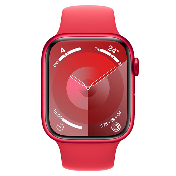 Apple Watch 9 GPS 41mm (PRODUCT)RED Aluminium Case with (PRODUCT)RED Sport Band - S/M