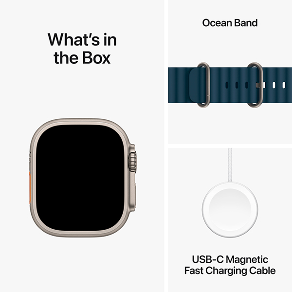 Apple Watch Ultra 2 49 mm Titanium Case - Blue Ocean Band Cellular