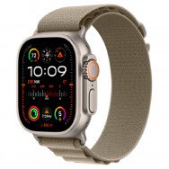 Apple Watch Ultra 2 49 mm Titanium Case - Olive Alpine Band Loop Large Cellular