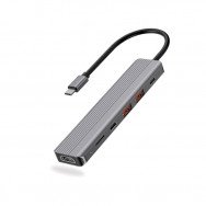 Powerology 6 in 1 Slim 4K HDMI USB-C Hub PD 100W USB MicroSD