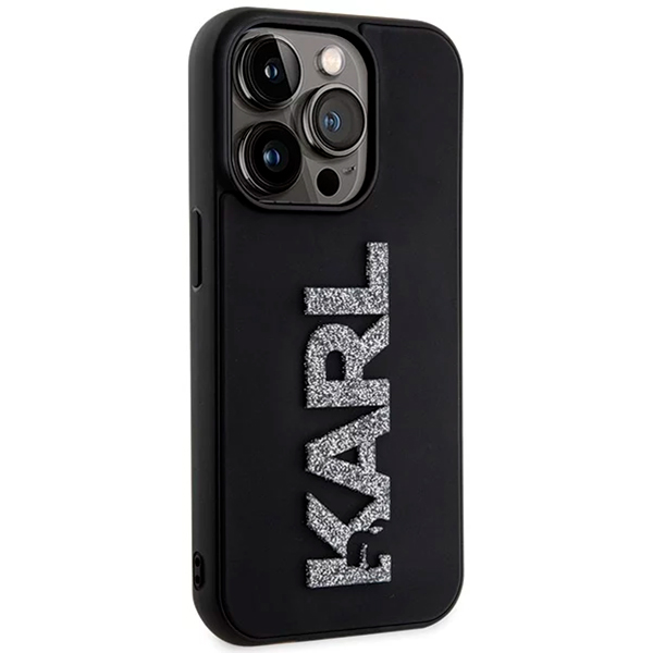 Karl Lagerfeld 3D Glitter Karl Logo Case for iPhone 15 Pro Max