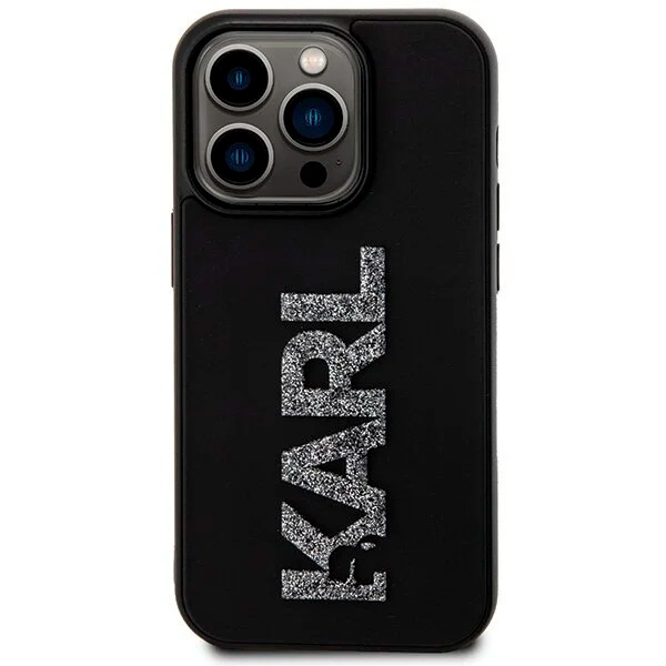 Karl Lagerfeld 3D Glitter Karl Logo Case for iPhone 15 Pro