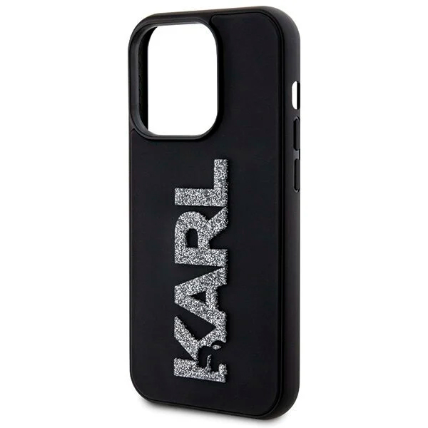 Karl Lagerfeld 3D Glitter Karl Logo Case for iPhone 15 Pro