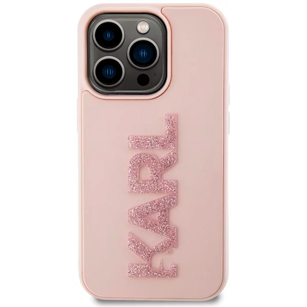 Karl Lagerfeld 3D Glitter Karl Logo Case for iPhone 15 Pro Max