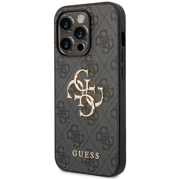 Guess PU Leather Case with 4G Metal Logo for iPhone 15 Pro