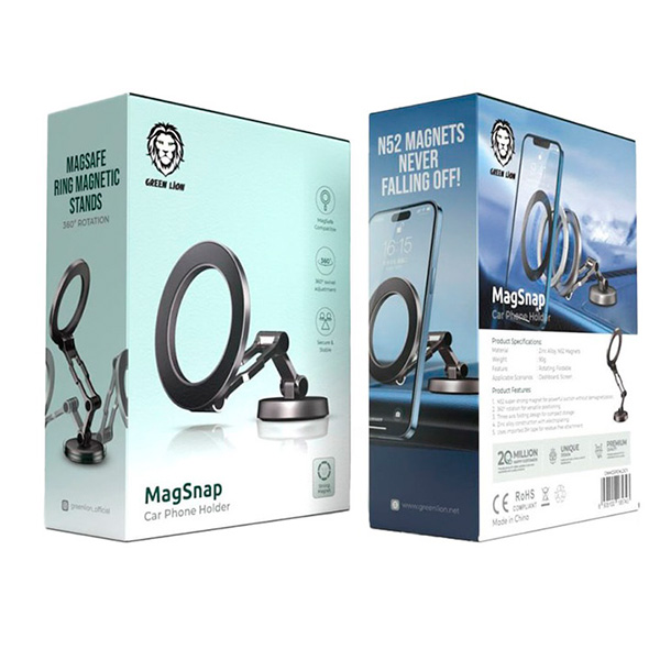 Green Lion MagSnap Car Phone Holder (GNMGSPCHLDGY)