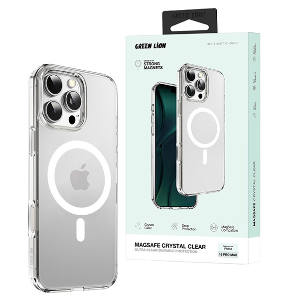 Green Lion Magsafe Crystal Clear Case iPhone 16 Pro Max (GNMCRYC16PMCL)
