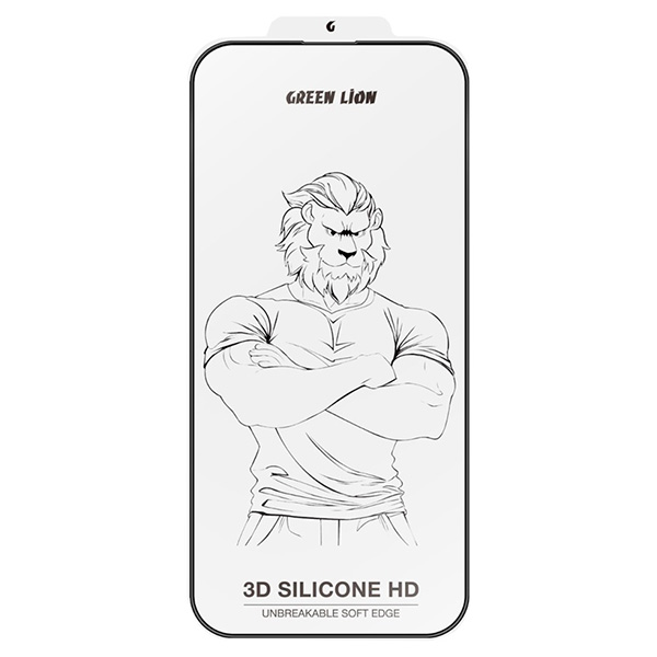 Green Lion 3D Silicone Plus High Definition Edge Glass for iPhone 16 Pro (GN3DSIL16PCL)