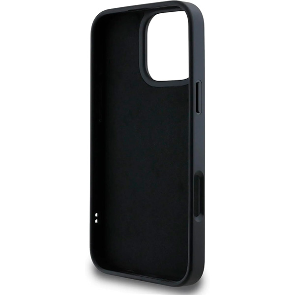 Karl Lagerfeld Hard Case with 3D Rubber Signature Logo For iPhone 16 Pro Max (KLHCP16X3DRKSDLK)