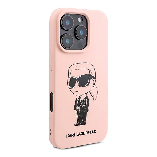Karl Lagerfeld TPU Silicone Hard Case with ikonik Graffiti Logo For iPhone 16 Pro Max (KLOHCP16XPNYKGRTP)