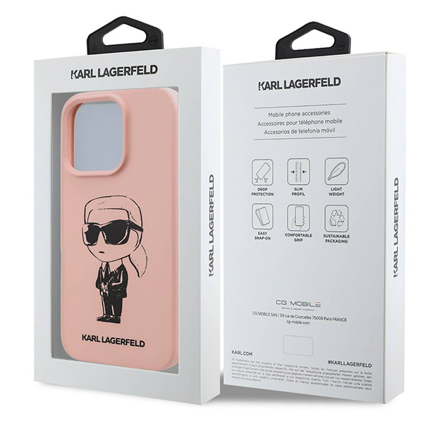 Karl Lagerfeld TPU Silicone Hard Case with ikonik Graffiti Logo For iPhone 16 Pro Max (KLOHCP16XPNYKGRTP)
