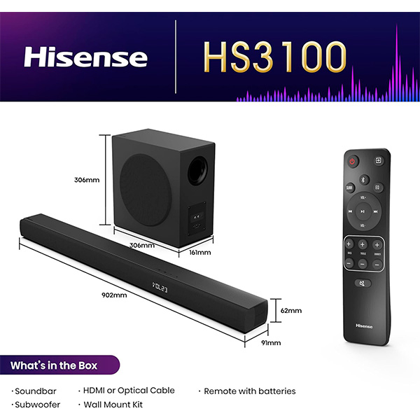 Soundbar Hisense HS3100