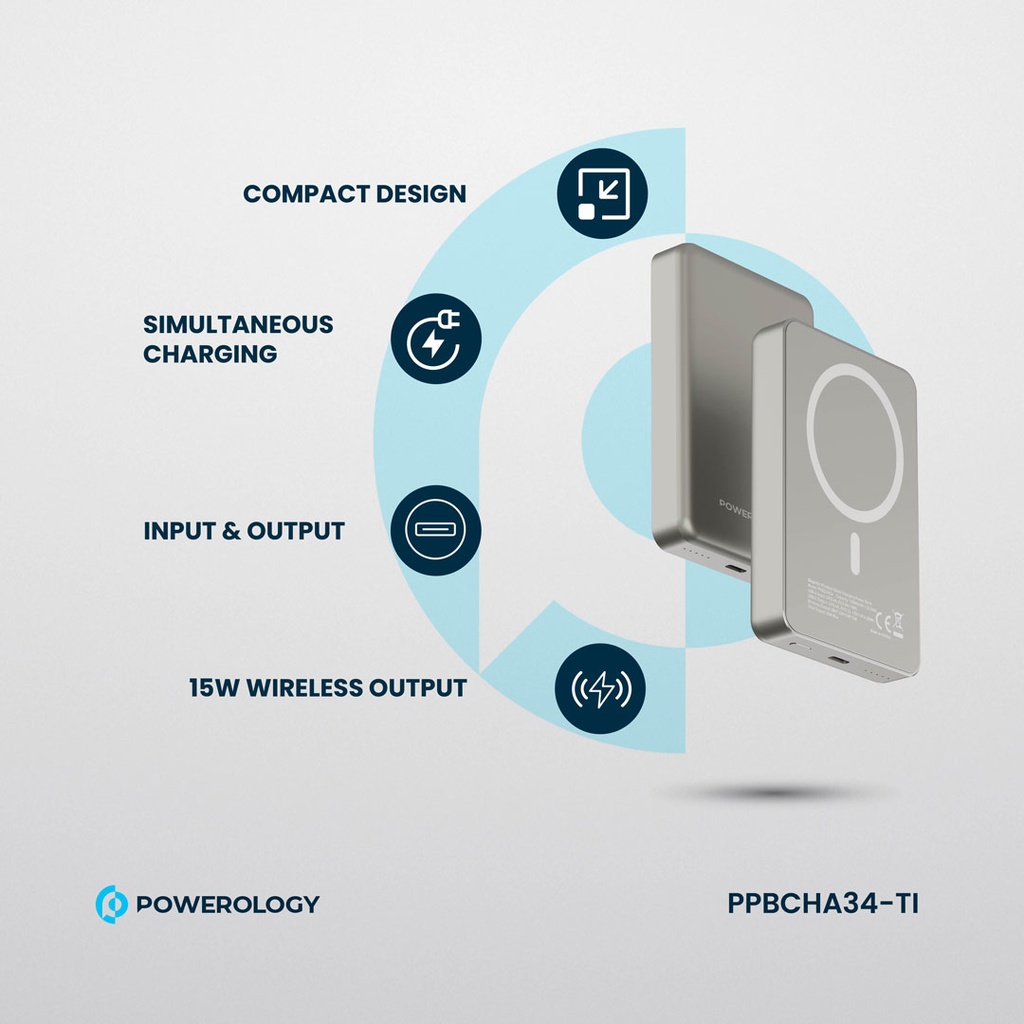 Powerology (10000 mAh) 20W PD & 15W Magsafe Powerbank (PPBCHA34-DT)