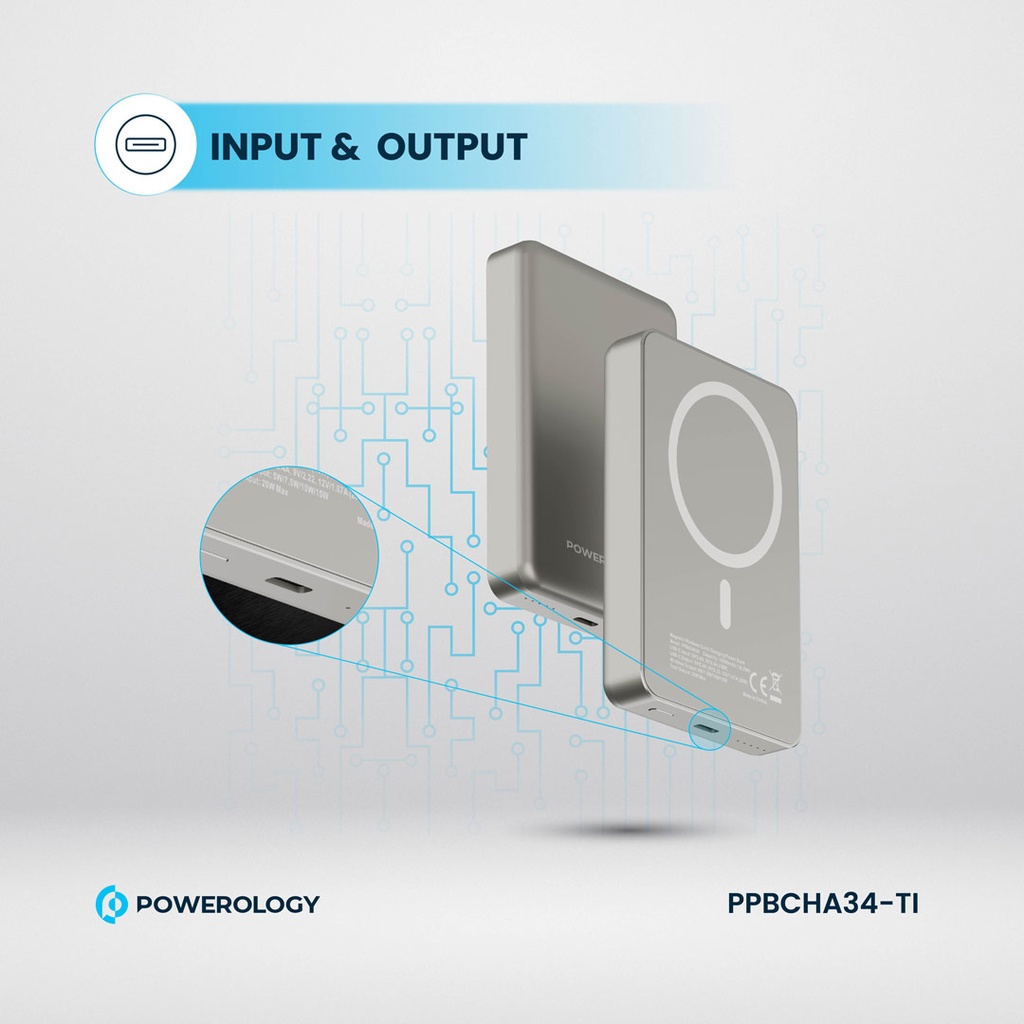 Powerology (10000 mAh) 20W PD & 15W Magsafe Powerbank (PPBCHA34-DT)