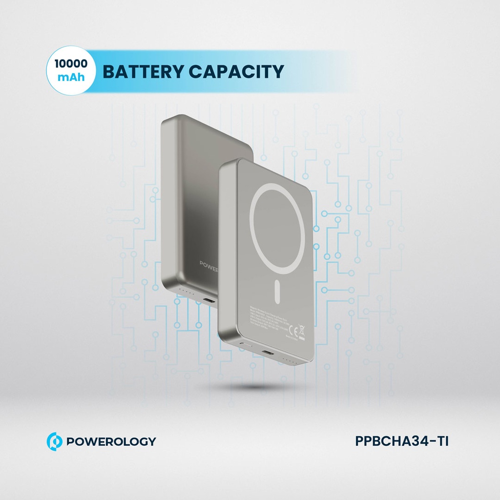 Powerology (10000 mAh) 20W PD & 15W Magsafe Powerbank (PPBCHA34-DT)