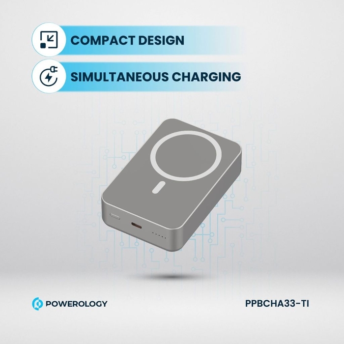 Powerology (20000 mAh) 20W PD & 15W Magsafe Powerbank (PPBCHA33-TI)
