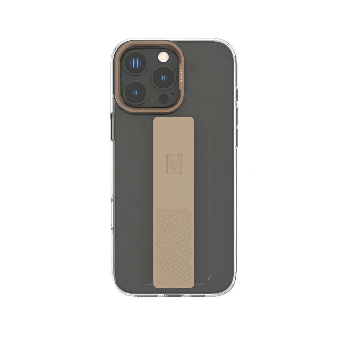 Levelo Graphia IMD Silicone Grip Case For iPhone 16 Pro Max- Desert Rose {LVL-GIS-16PM-RSGD}