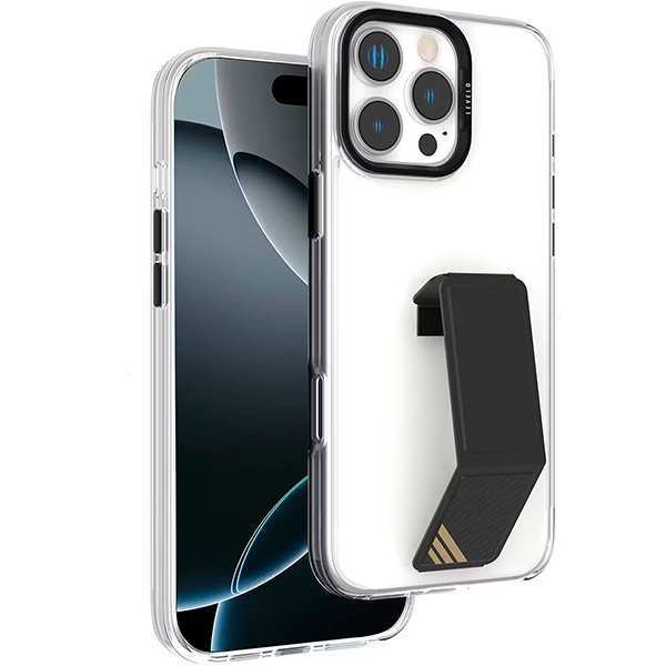 Levelo Graphia IMD Silicone Grip Case For iPhone 16 Pro - Black {LVLGIS16PBK}