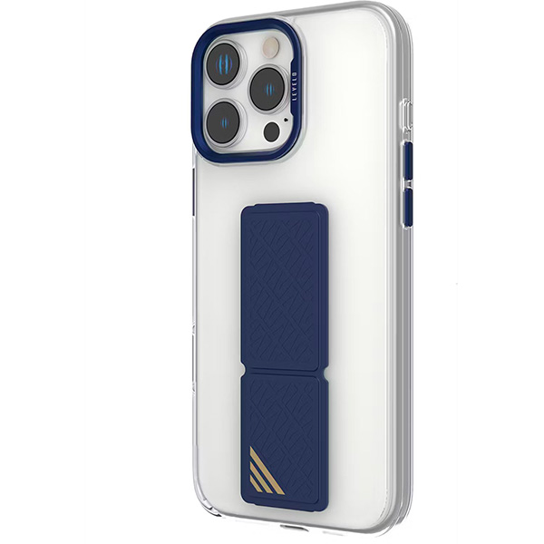 Levelo Graphia IMD Silicone Grip Case For iPhone 16 Pro - Blue {LVLGIS16PBL}