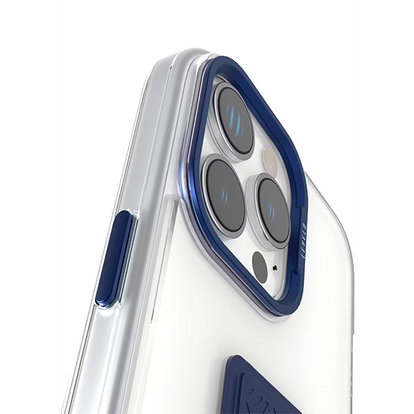 Levelo Graphia IMD Silicone Grip Case For iPhone 16 Pro - Blue {LVLGIS16PBL}