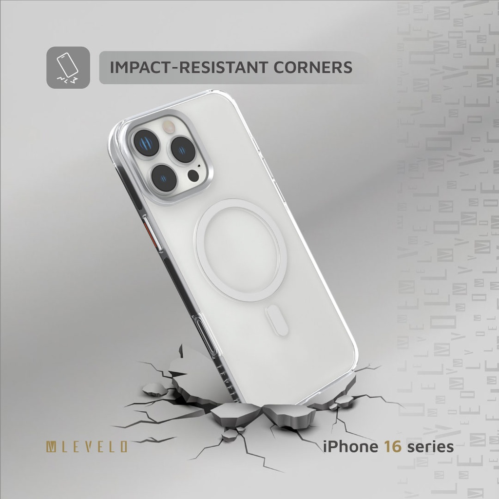 Levelo Allure PC Hard Case For iPhone 16 Pro Max - Clear (LVLAPH16PMCL)