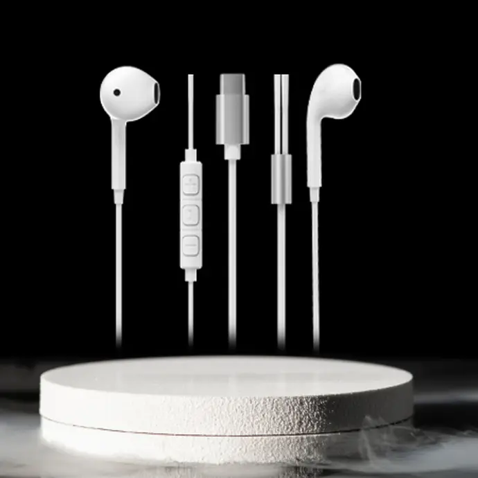Powerology Stereo USB-C Earphones 1.2M - White {PSTREPWH}