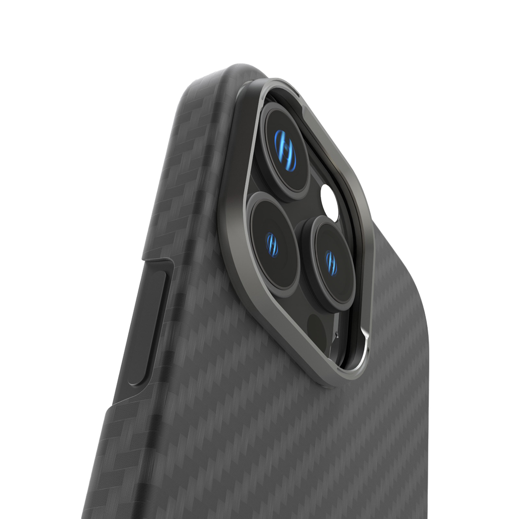 Levelo Sergei 1500D Aramid Fiber Case For iPhone 16 Pro Max - Matte Black {LVL-SERG-16PM-BK}