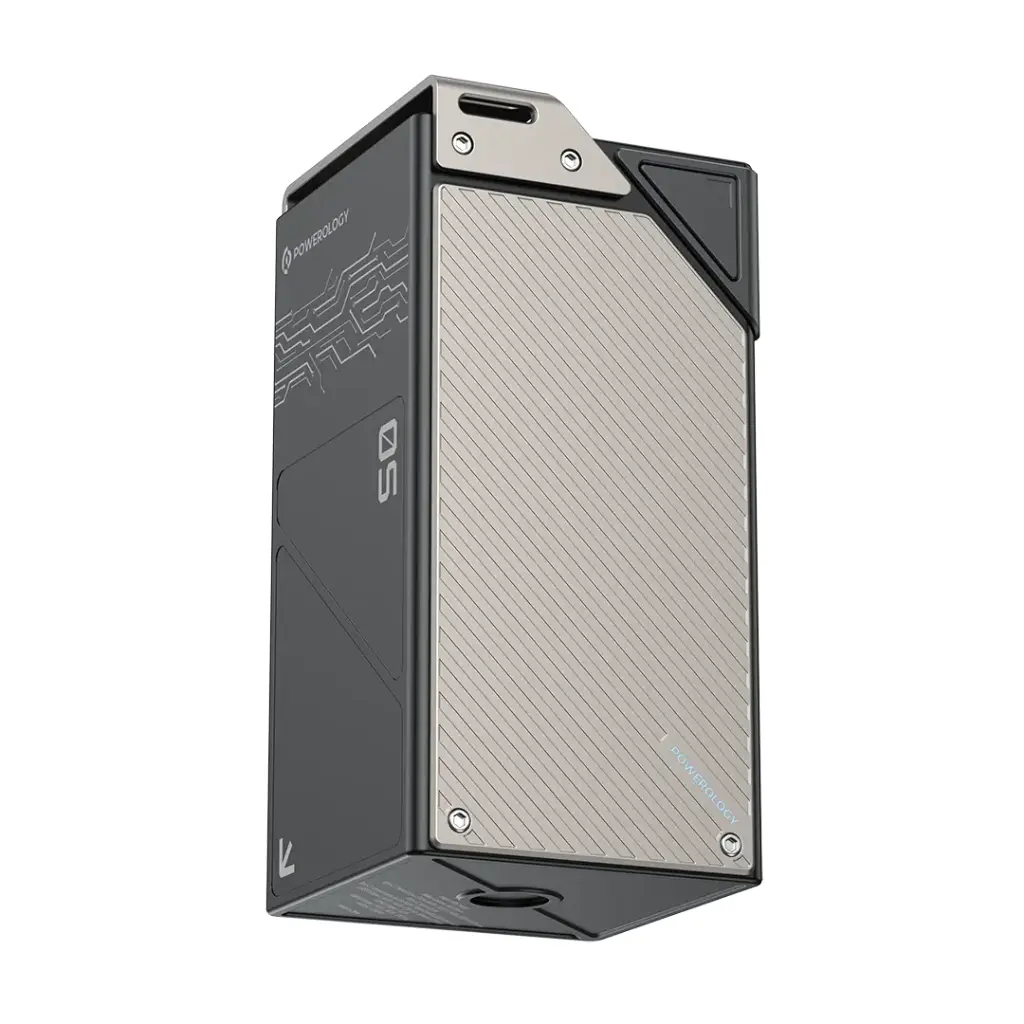 Powerology 50000mAh Powerbank 65W 3*PD Type-C and 3*PD USB-A with A to C Cable -Black {PPBCHA68-BK}