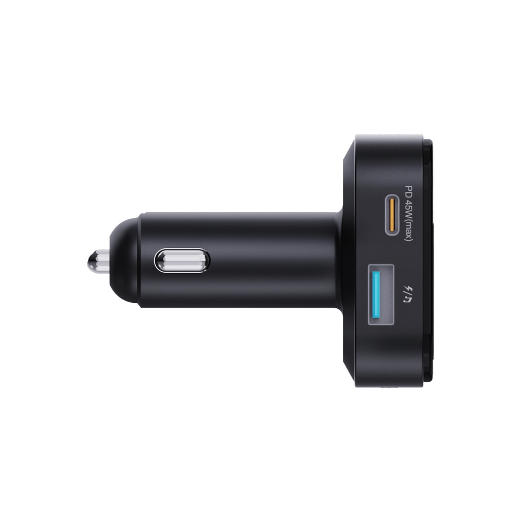 Porodo Bluetooth FM Transmitter with Voice Command - Black