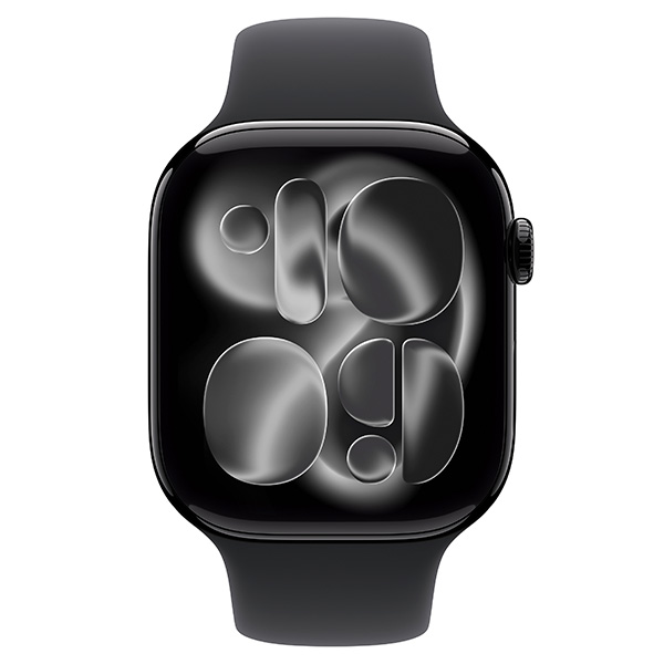 Apple Watch Series 11 GPS 46mm Jet Black Aluminium Case with Black Sport Band