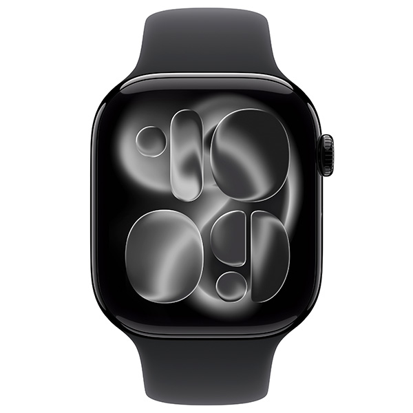 Apple Watch Series 11 GPS 42mm Jet Black Aluminium Case with Black Sport Band