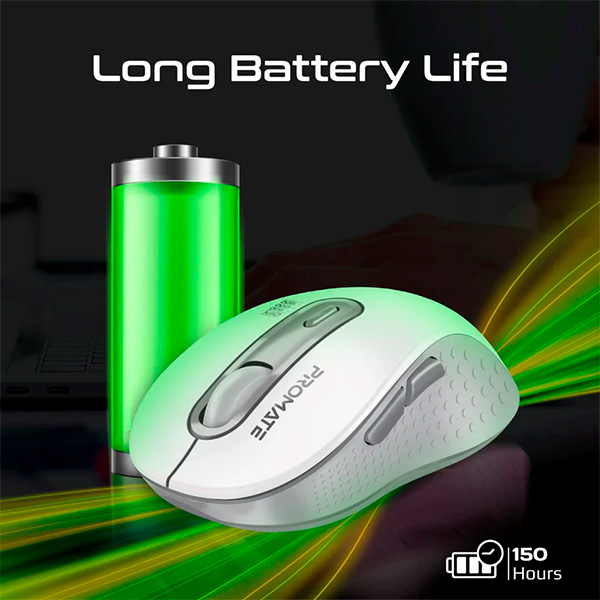 Promate Wireless Mouse KEN.WHITE