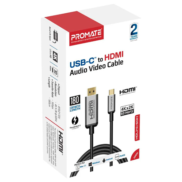 Promate USB-C to HDMI Cable HDLINK-60H
