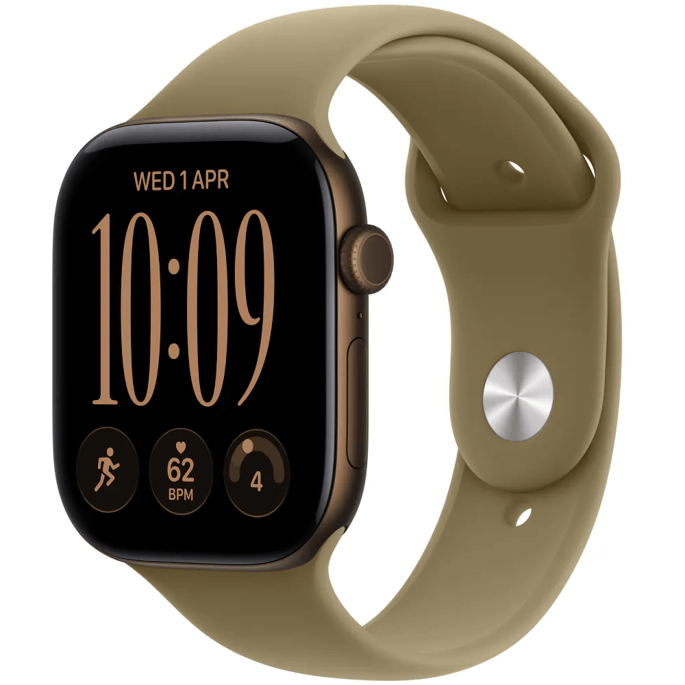 Apple Watch Series 12 GPS 46mm Dark Bronze with Olive Sport Band