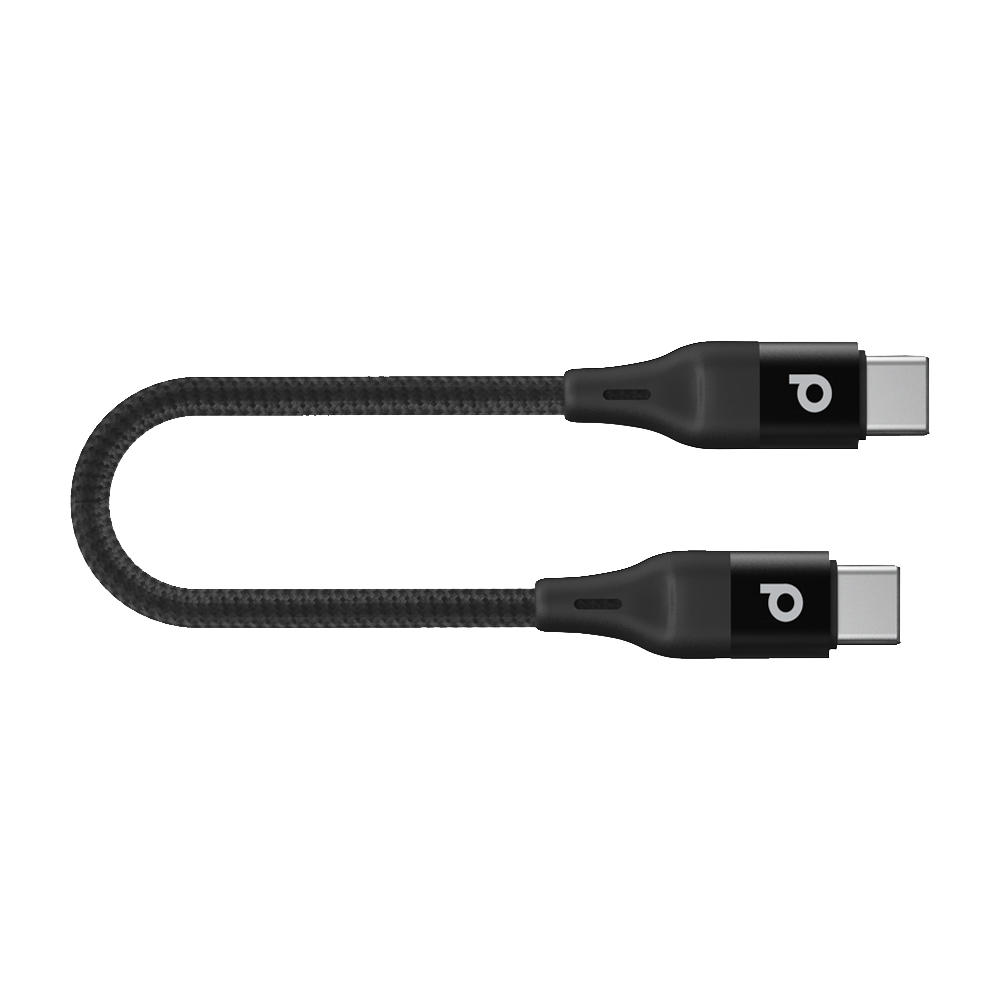Porodo USB-C To USB-C Aluminium Braided Cable pd-clbrpd025-bk