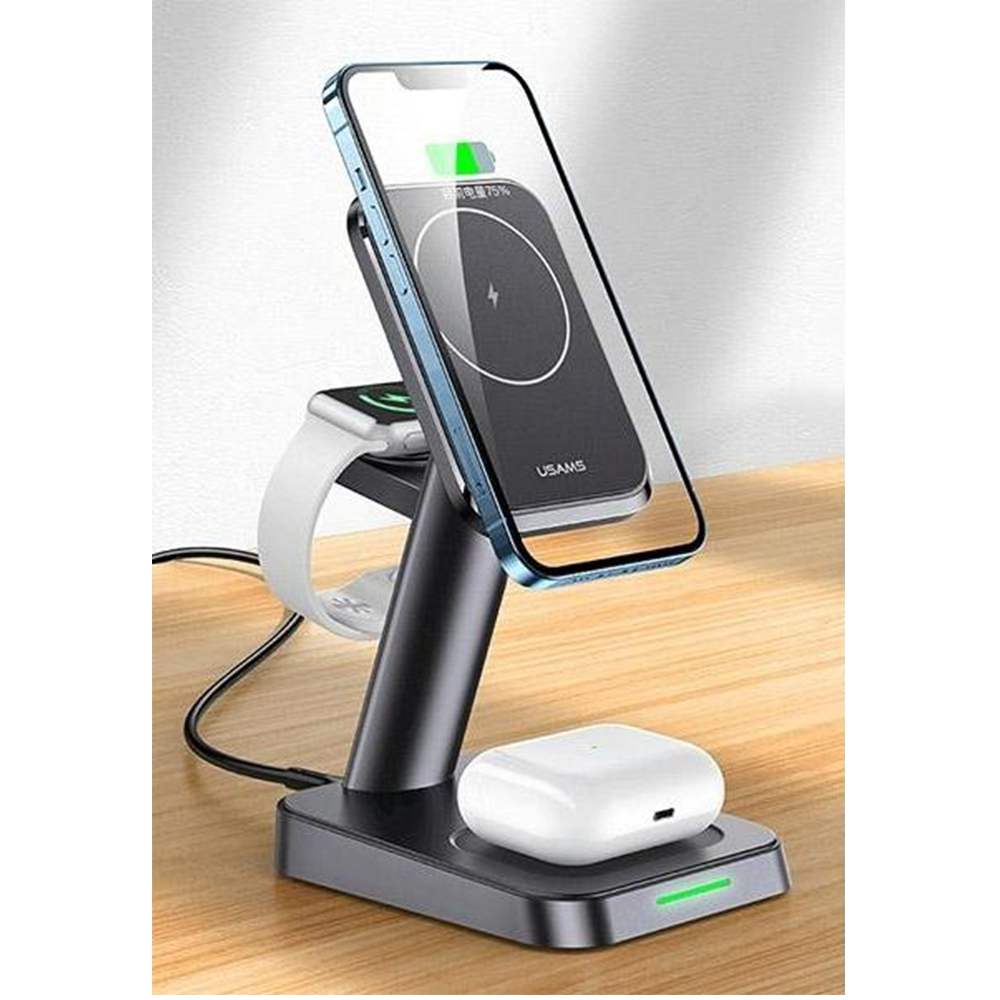 USAMS 3in1 Magnetic Wireless Charging Stand