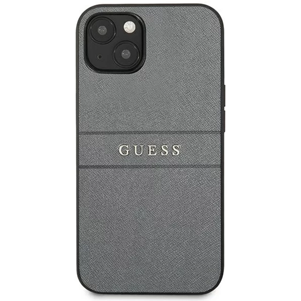 Case Guess GUHCP13MPSASBGR iPhone 13 6,1" grey Saffiano Strap
