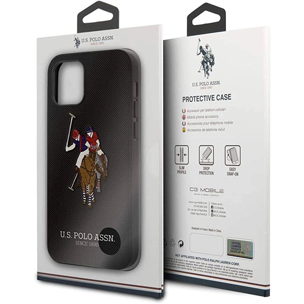U.S.Polo Assn ushcp12lpugflbk PU Hard Case iPhone 12 Pro Max (6.7")